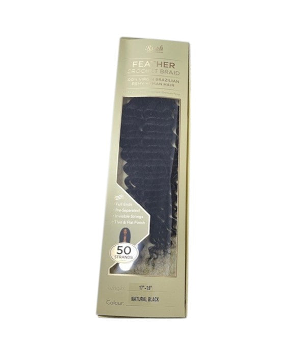 Rush Feather Crochet Braid Virgin Brazilian Remy Human Hair