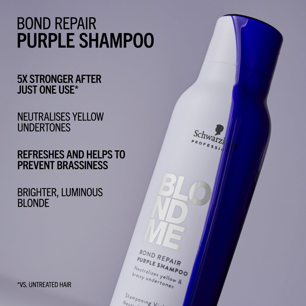 Schwarzkopf Blondme Bond Repair Purple Shampoo 300ml / 1000ml