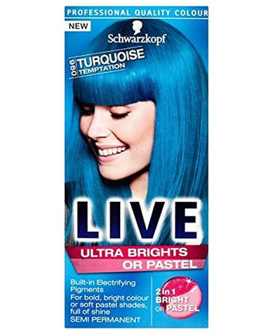 Schwarzkopf Live Ultra Brights Semi Permanent Colour Turquoise Temptation 96