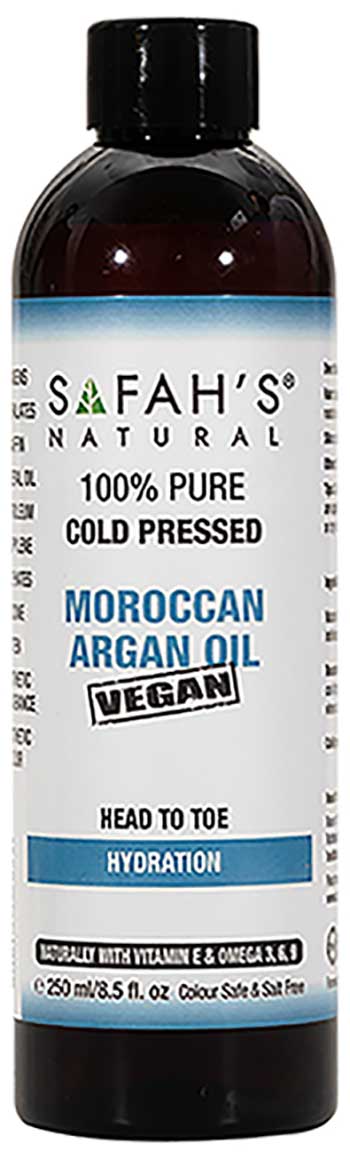 Safah Natural Cold Pressed Head To Toe Hydration Moroccan Argan Oil 250ml