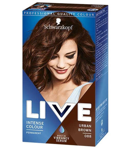 Schwarzkopf LIVE Urban Brown Permanent Hair Dye - IntenseColour 088