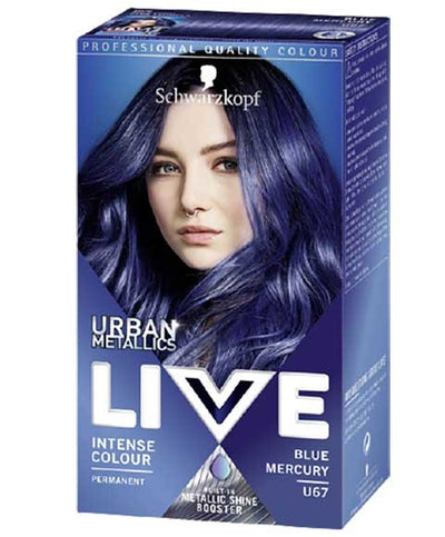 Schwarzkopf Live Intense Colour Permanent Hair Dye, U67 Blue Mercury