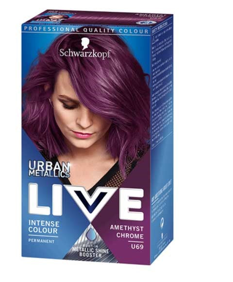 Schwarzkopf Live Urban Metalic Intense Permanent Colour  U69 Amethyst Chrome
