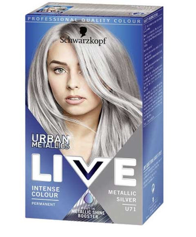 Schwarzkopf Live Urban Metalic Intense Permanent Colour, U71 Metallic Silver