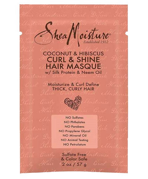 Shea Moisture Coconut And Hibiscus Curl And Shine Hair Masque Sachet