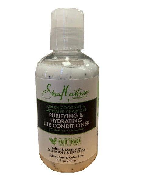 Shea Moisture Green Coconut And Activated Charcoal Purifying And Hydrating Lite Conditioner