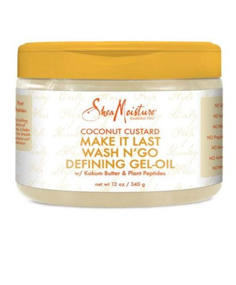 Shea Moisture Coconut Custard Make It Last Wash N GO Defining Gel Oil