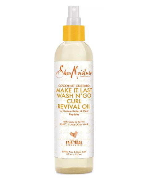 Shea Moisture Coconut Custard Make It Last Wash N GO Curl Revival Oil