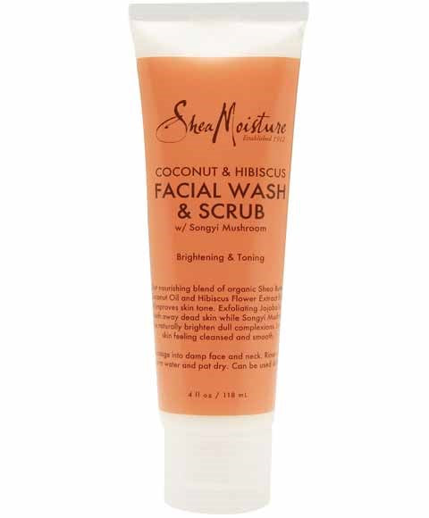 Shea Moisture Coconut And Hibiscus Facial Wash And Scrub