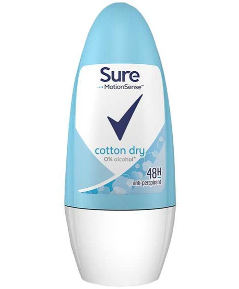 Sure Motionsense Cotton Dry 48H Anti Perspirant Roll On 