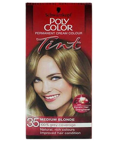 Schwarzkopf Poly Colour Tint Permanent Cream Color 35 Medium Blonde