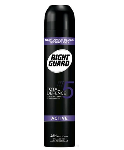 Schwarzkopf Right Guard Total Defence 5 Active 48H Protection Anti Perspirant - 250ml