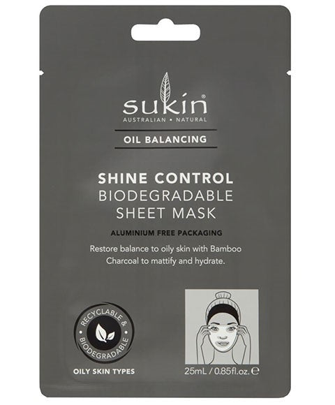 sukin  Oil Balancing Shine Control Biodegradable Sheet Mask