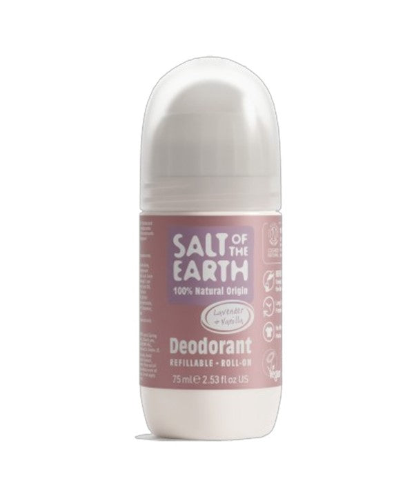 Salt Of The Earth  Natural Deodorant Roll On Lavender And Vanilla