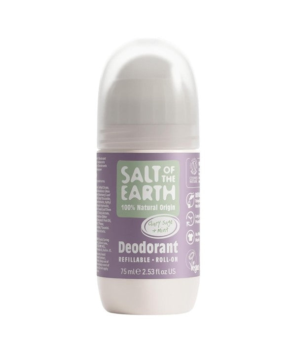 Salt Of The Earth  Natural Deodorant Roll On Clary And Sage