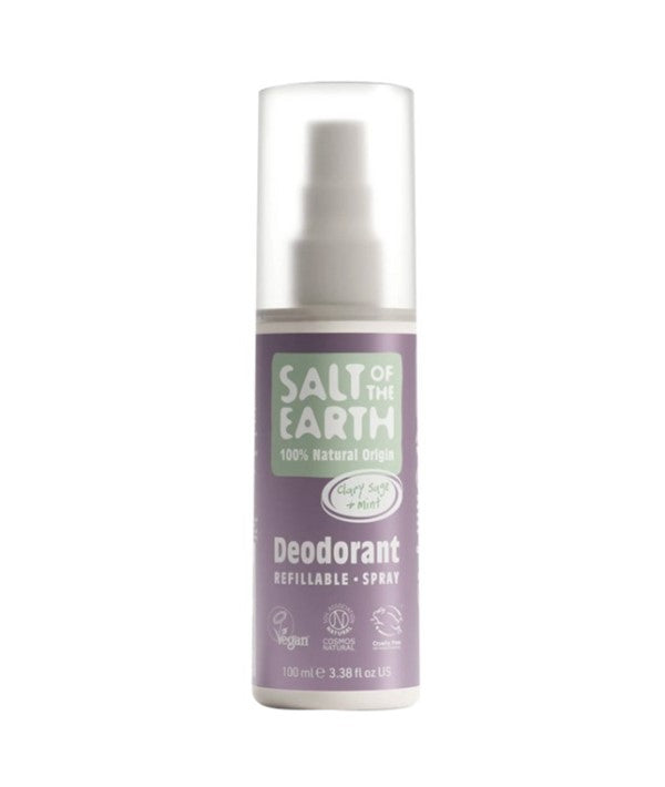 Salt Of The Earth  Natural Deodorant Spray Clary And Sage