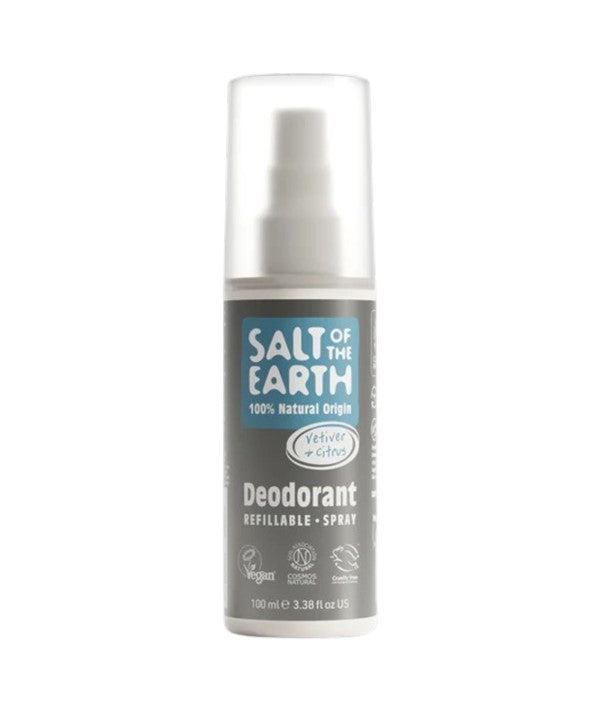Salt Of The Earth  Natural Deodorant Spray Vetiver And Citrus