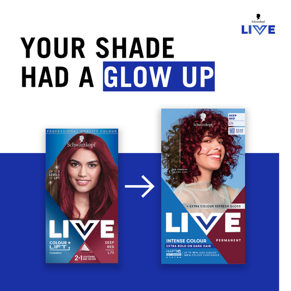 Schwarzkopf  Live Intense Colour Extra Bold On Dark Hair Permanent Hair Dye