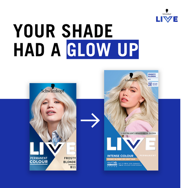 Schwarzkopf  Live Intense Colour Iconic Blonde On Light Hair Permanent Hair Dye