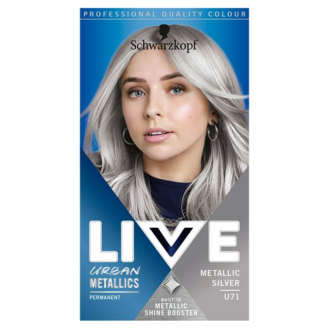 Schwarzkopf Live Urban Metalic Intense Permanent Colour, U71 Metallic Silver