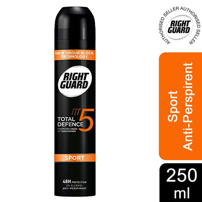 Schwarzkopf Right Guard Total Defence 5 Sport 48H Protection Antiperspirant - 250ml