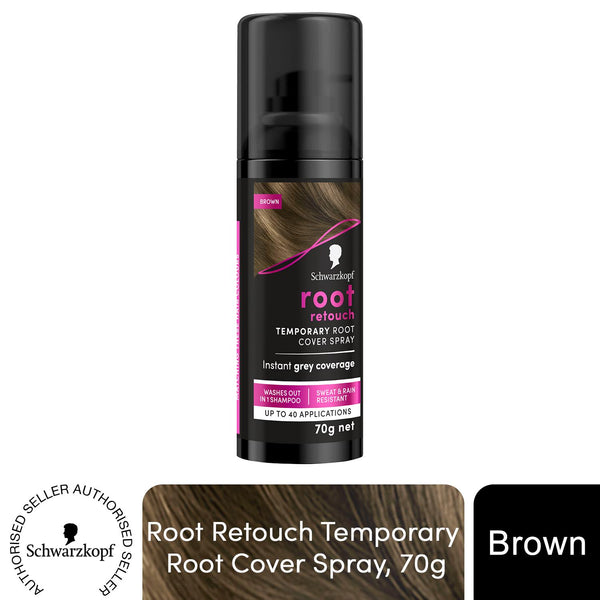 Schwarzkopf Root Retoucher Temporary Root Cover Spray, Brown 120ml - Afro Hair Boutique