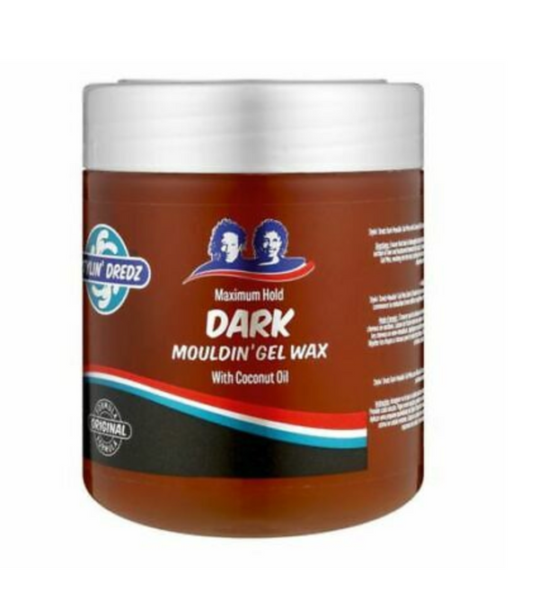 Stylin Dredz Maximum Hold Dark Mouldin Gel Wax With Coconut Oil 250ml, 500ml 1L - Afro Hair Boutique