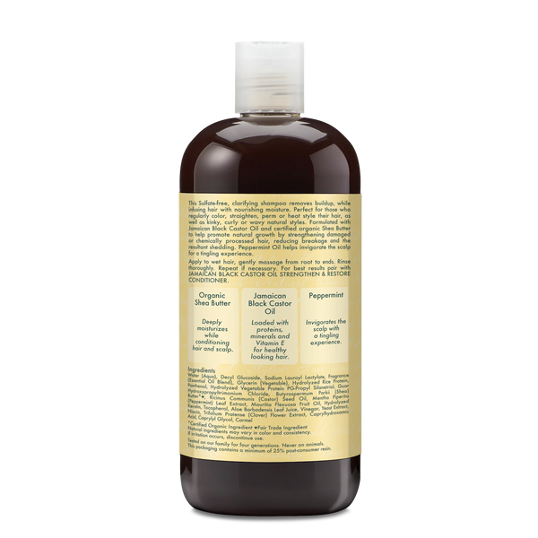 Shea Moisture Jamaican Black Castor Oil Shampoo Strengthen & Restore 482ml /384ml - Afro Hair Boutique