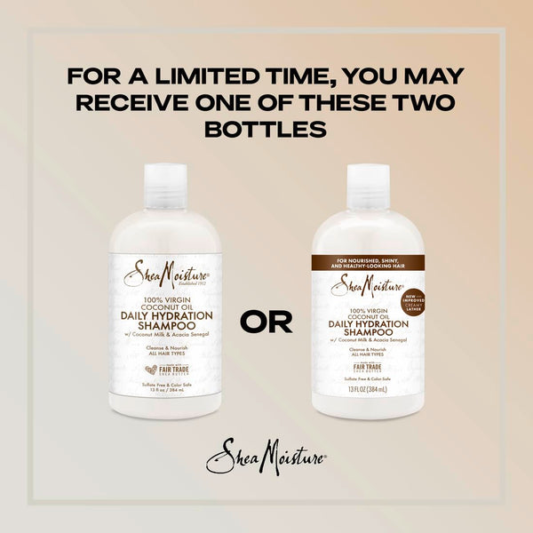 Shea Moisture 100% Virgin Coconut Oil Daily Hydration Shampoo 384ml / 13 oz