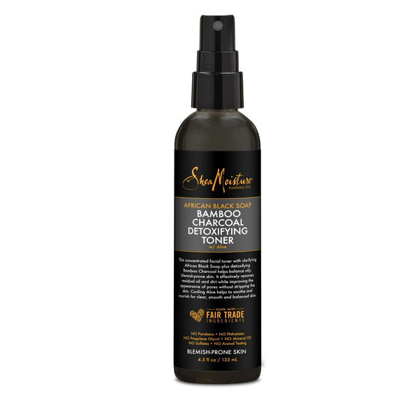 Shea Moisture African Black Soap Bamboo Charcoal Detoxifying Toner 133ml