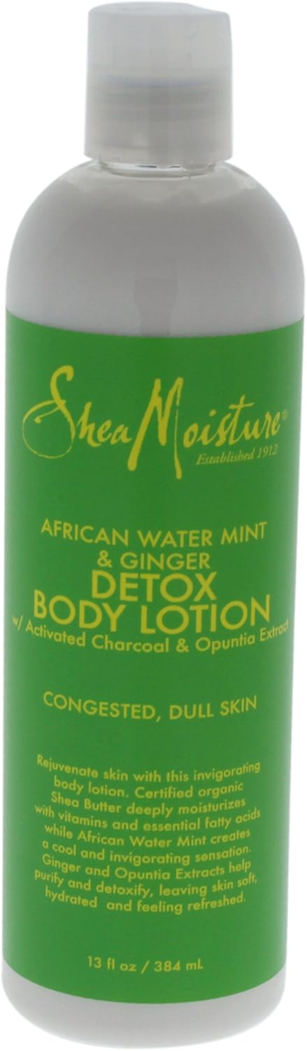 Shea Moisture African Water Mint And Ginger Detox Body Lotion 384ml - Afro Hair Boutique