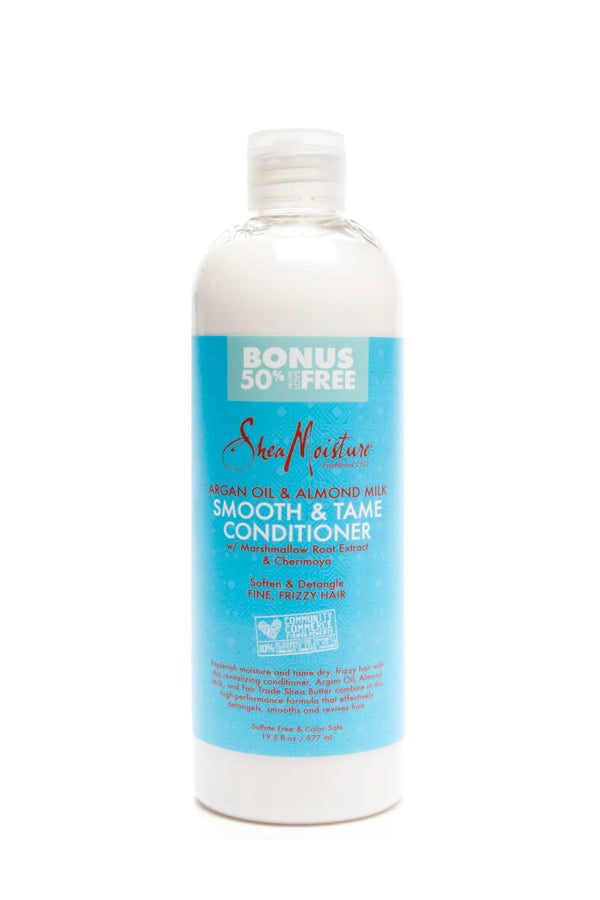 Shea Moisture Argan Oil And Almond Milk Smooth And Tame Conditioner 577ml - Afro Hair Boutique