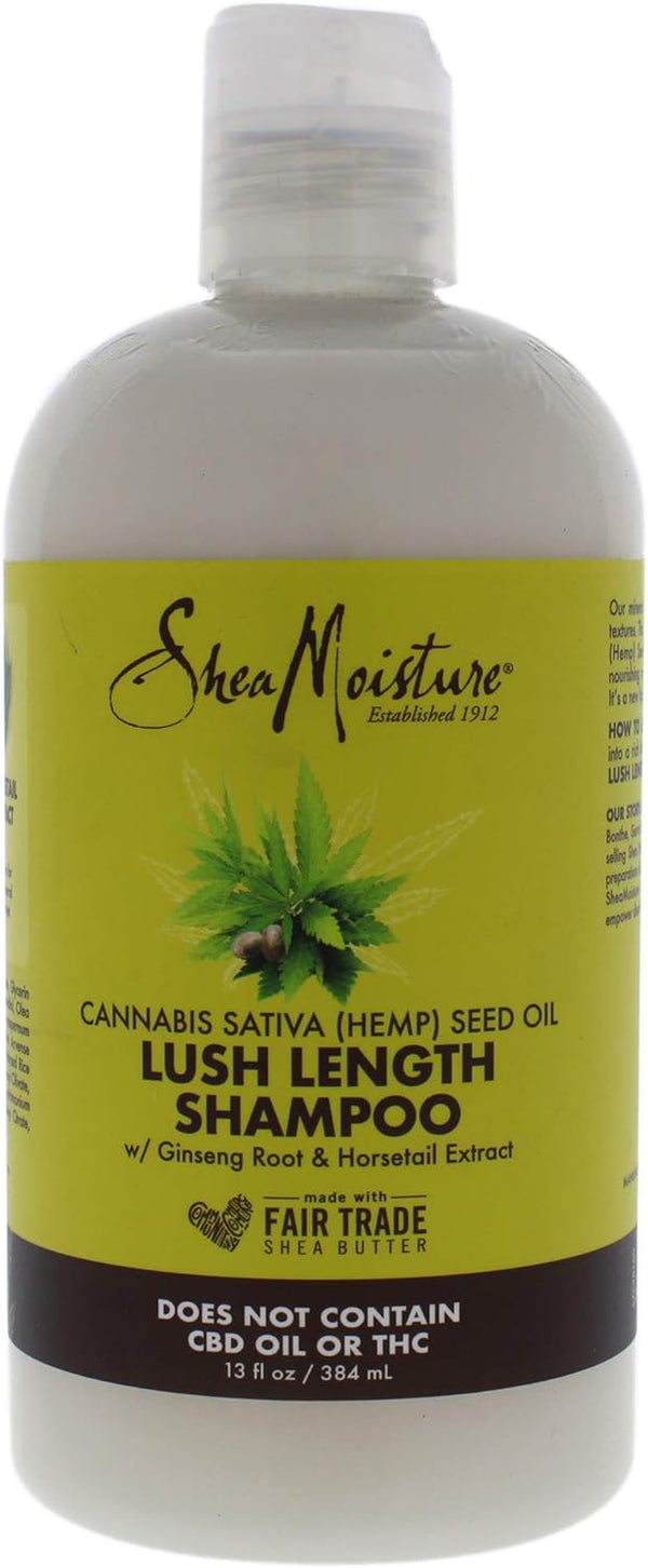 Shea Moisture Cannabis Sativa Seed Oil Lush Length Shampoo 384ml - Afro Hair Boutique