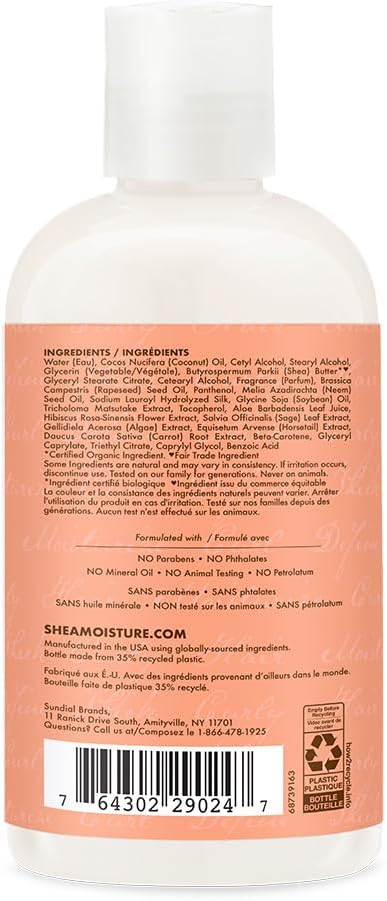 Shea Moisture Coconut And Hibiscus Conditioning Curl Style Milk 237ml / 254ml
