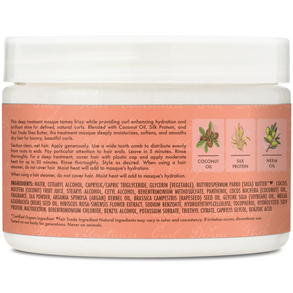 Shea Moisture Coconut And Hibiscus Curl And Shine Hair Masque 340g - Afro Hair Boutique