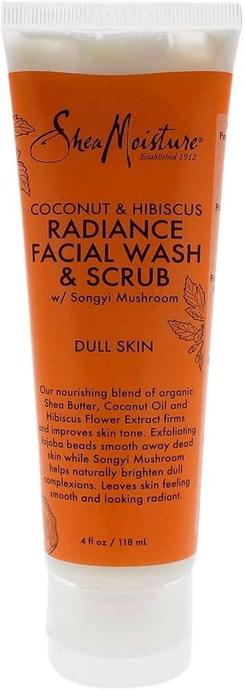 Shea Moisture Coconut And Hibiscus Facial Wash And Scrub 118ml