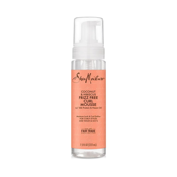 Shea Moisture Coconut And Hibiscus Frizz Free Curl Mousse - 220ml - Afro Hair Boutique