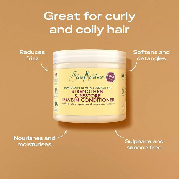 Shea Moisture  Jamaican Black Castor Oil Leave In Conditioner 312g / 453g - Afro Hair Boutique