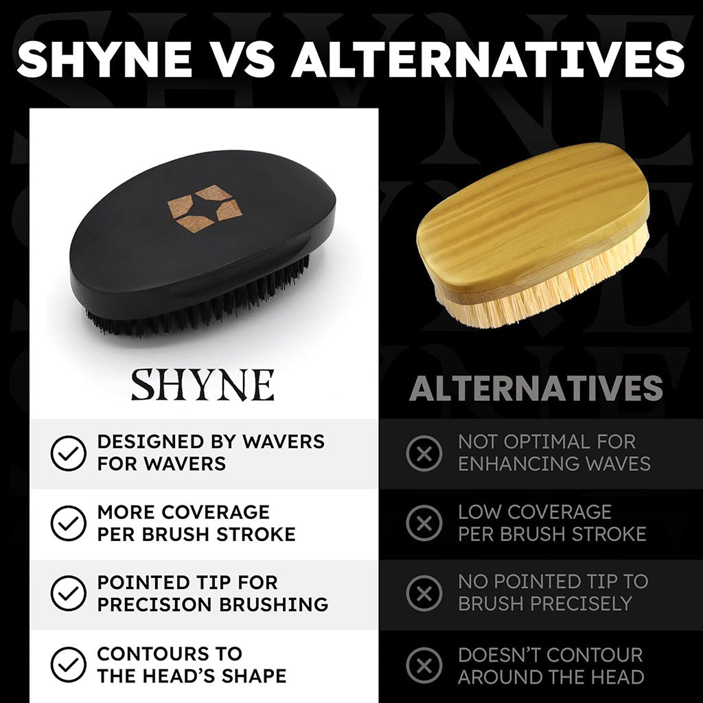 SHYNE Wave And Beard Hard Curved Hairbrush