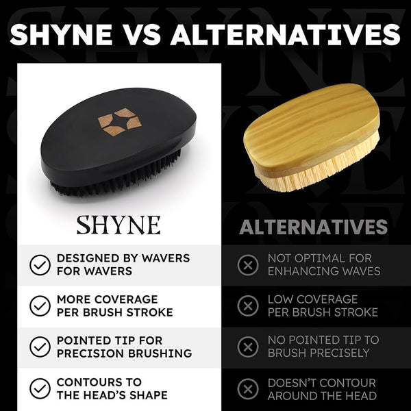 SHYNE Wave And Beard Hard Curved Hairbrush