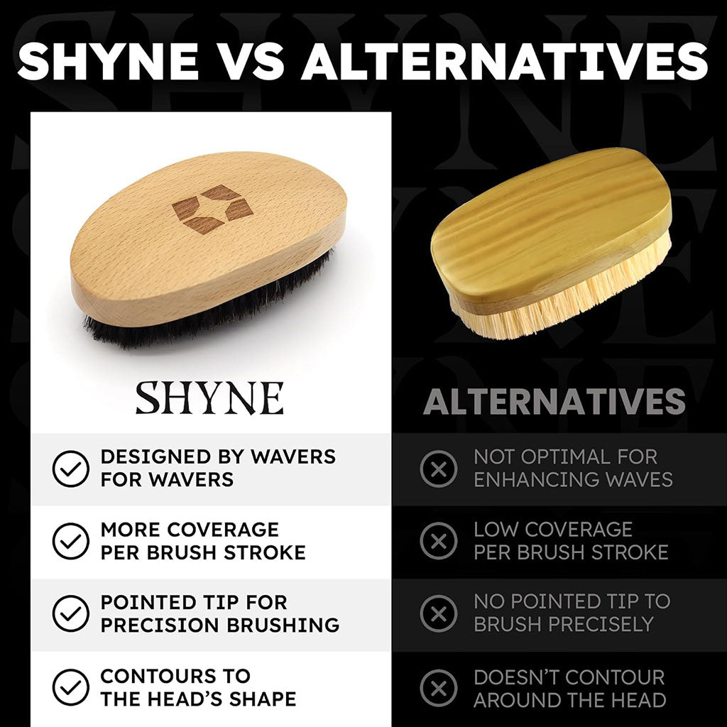 SHYNE Wave And Beard Soft Curved Hairbrush
