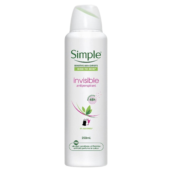 Simple Kind To Skin Invisible Antiperspirant Deodorant Spray