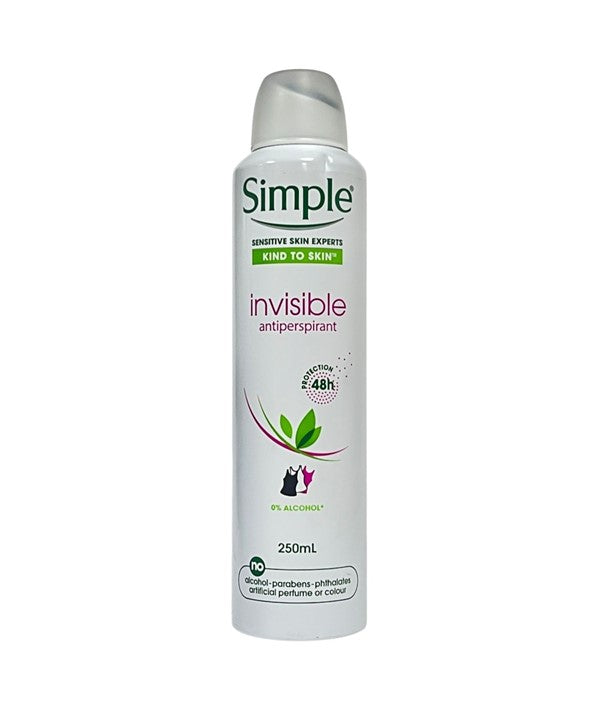 Simple Kind To Skin Invisible Antiperspirant Deodorant Spray