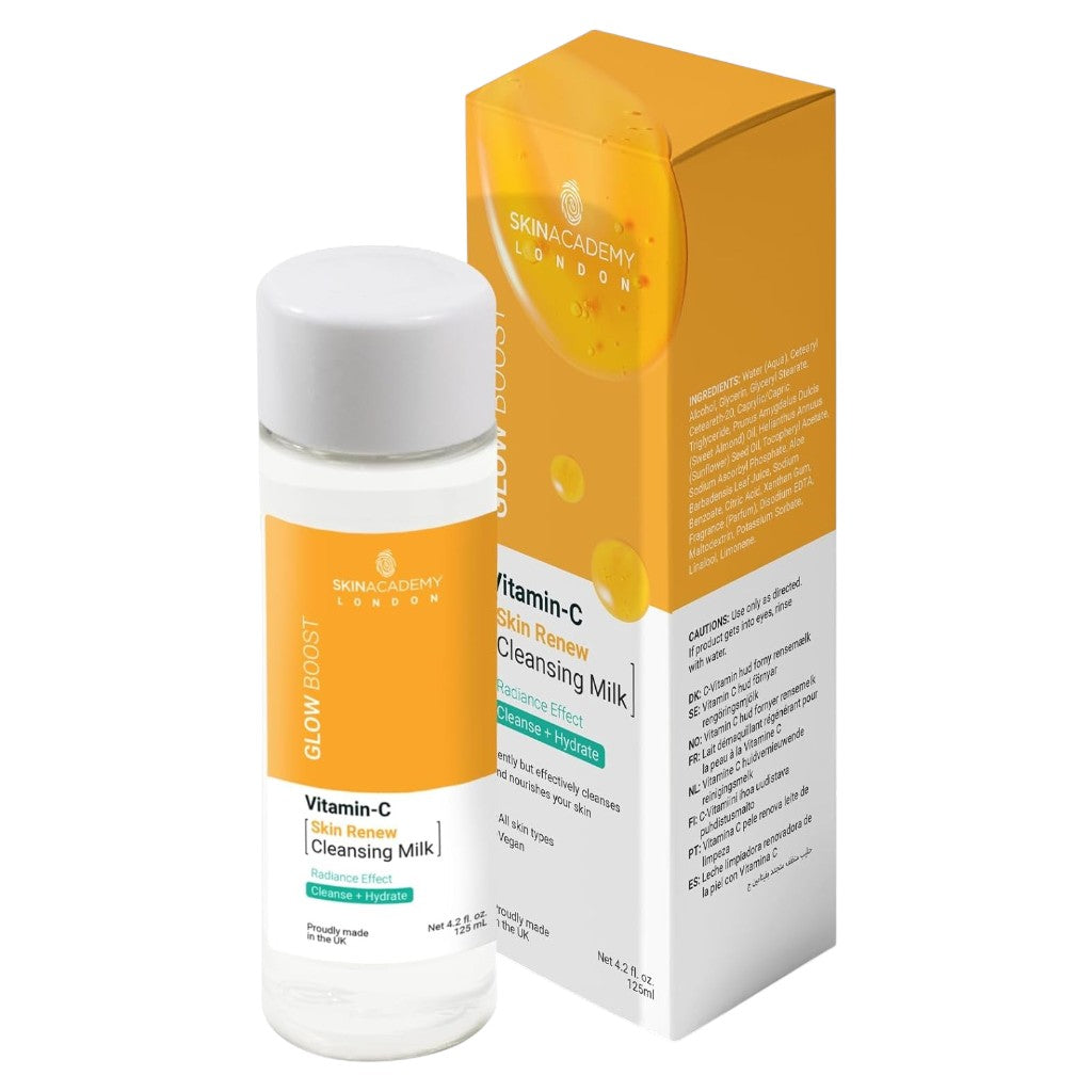 Skin Academy  Glow Boost Vitamin C Skin Renew Cleansing Milk