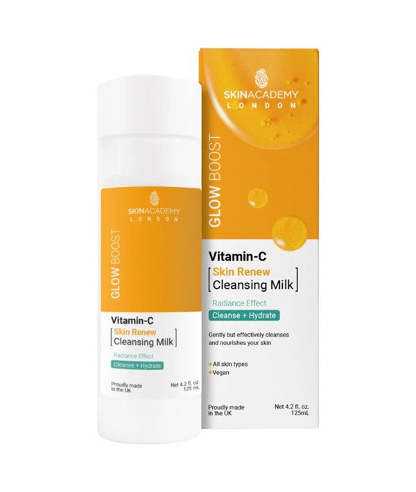 Skin Academy  Glow Boost Vitamin C Skin Renew Cleansing Milk