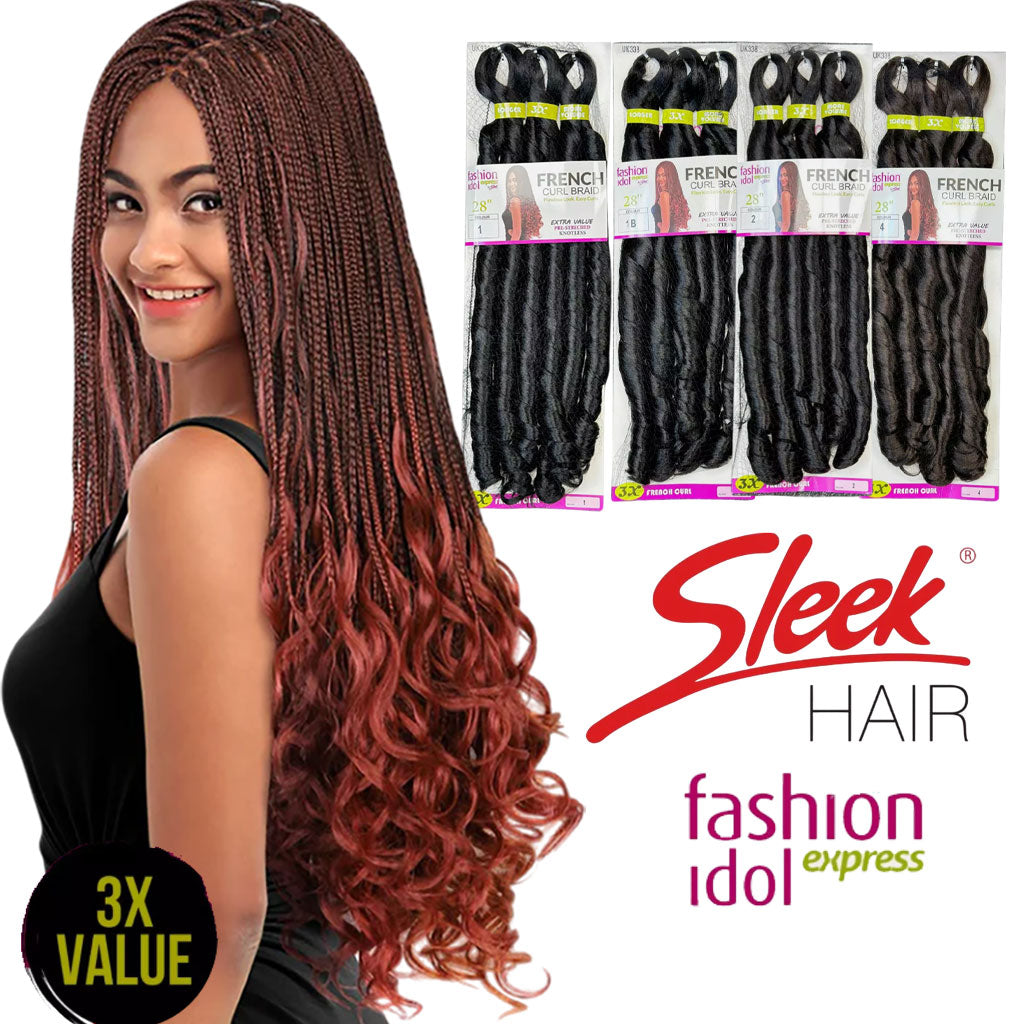 Sleek Fashion Idol Express Pre Streched Knotless French Curl Braid