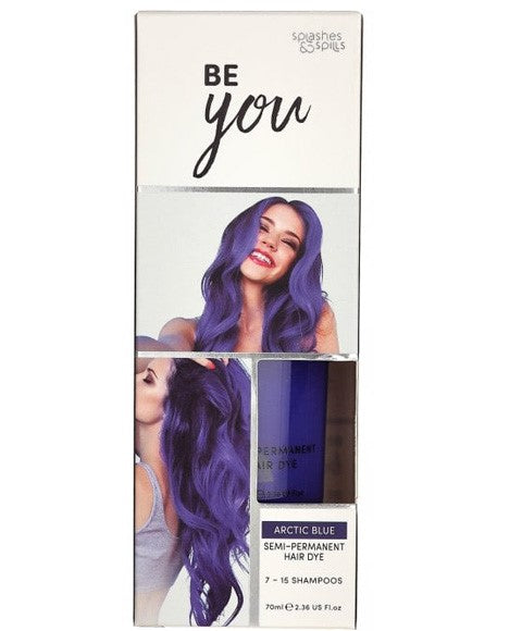 Splashes And Spills Be You Arctic Blue Semi Permanent Hair Dye