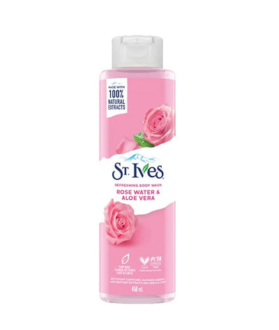 St Ives Rose Water And Aloe Vera Refreshing Body Wash 450ml