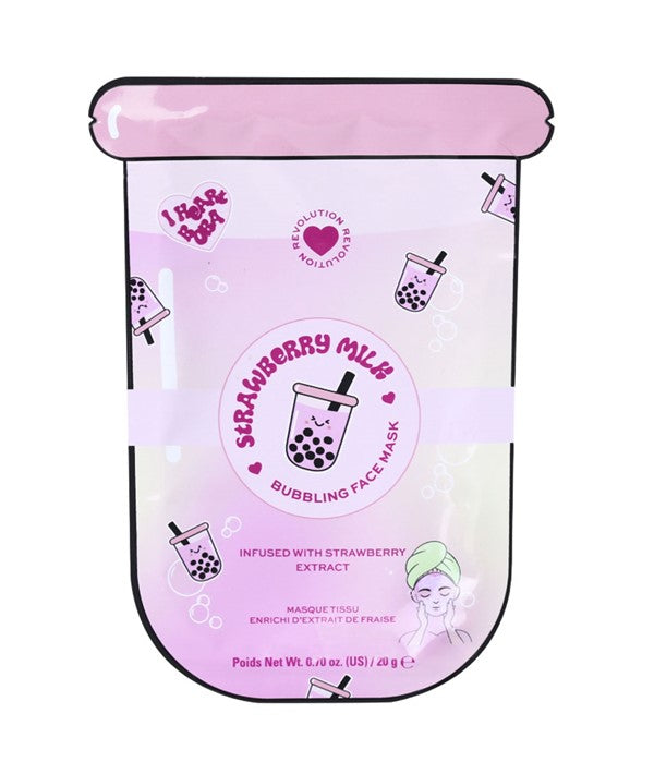 Revolution  Strawberry Milk Bubbling Face Mask
