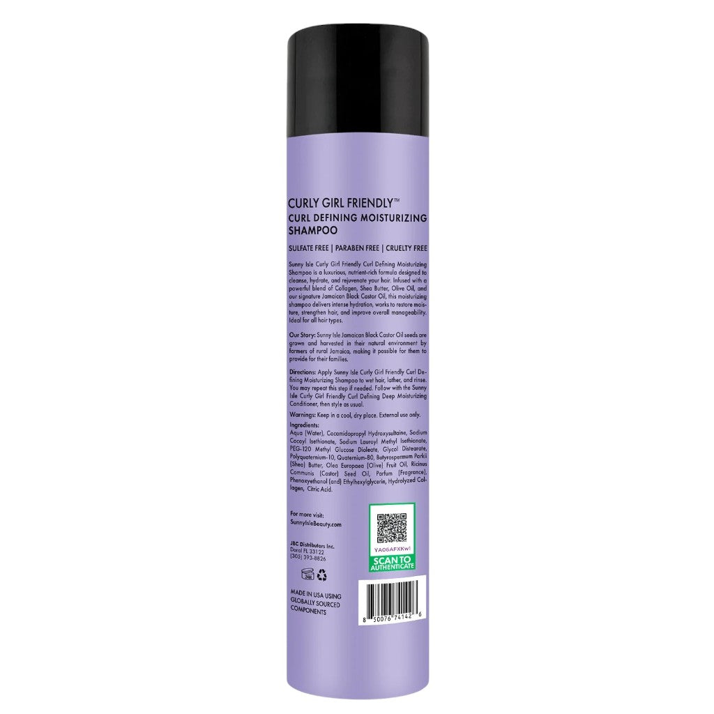 Sunny Isle  Curly Girl Friendly Curl Defining Moisturizing Shampoo